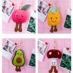 23 . 5 * 7 . 5CM Plush Keychain Toys Fruit Shape Skin Friendly Cotton Material for sale