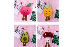 China 23 . 5 * 7 . 5CM Plush Keychain Toys Fruit Shape Skin Friendly Cotton Material supplier
