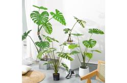 China Handmade Plastic Artificial Monstera Plant Wind Resistance supplier