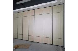 China UK Meeting Room Folding Soundproof Collapsible Partition Wall With Track And Roller System supplier