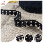Women Garment Accessory Black Polyester Lace Trim Ribbon For Diy Decoration for sale