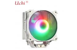 China White 6 Pipe Computer Cpu Cooler Dual Fan RGB Heat Sink PC Computer supplier
