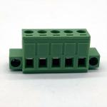 300V 10A M2.5 Screw Fixed Ear Plug-In Brass Terminal Block