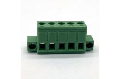 China 300V 10A M2.5 Screw Fixed Ear Plug-In Brass Terminal Block supplier