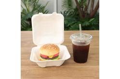 China Oil Resistant and Biodegradable Customized Disposable Bagasse Burger Box for Food Container supplier