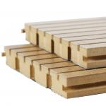 Felt Wooden Sound Insulation Absorption Black Grooved Wood Acoustic Panels Available Modern for sale