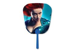 China Custom 3d Lenticular Pp Manual Plastic Hand Held Fan Flip 3d Hand Fan supplier