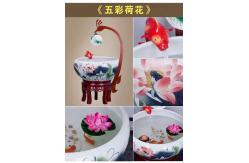 China Lotus Pattern 230mm High Koi Fish Bowl supplier