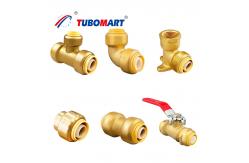 China Hydronic Heating PN10 PN16 Pex Push Fittings Nickel Plated Push To Connect Fittings supplier