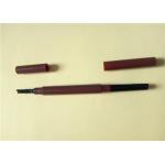 Double Head Taupe Eyebrow Pencil , Plastic Eyebrow Brush Pencil 142 * 11mm for sale