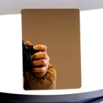 China Chocolate Gold Mirror Finish Decorative Stainless Steel Sheet manufacturer