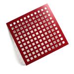 Metallic Architectural Decorative PVDF Perforated Metal Facades Powder Coating
