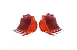 China Excavator Rock Ripping Bucket Aggressive Tooth Design For Quarry Operations supplier