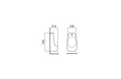 China Commercial Ceramic Toilet Urinal Wall Mounted With Sensor supplier