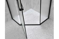 China 6mm Narrow Reeded Glass With Alum Frame For Modern And Stylish Bathroom supplier