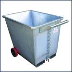 350kg Low Profile Dump Hopper Forklift Attachment Metal Self Dumping Hoppers for sale