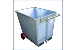 China 350kg Low Profile Dump Hopper Forklift Attachment Metal Self Dumping Hoppers supplier