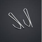 Silver Iron Drapery Tie Back Hooks Shower Curtain Hangers