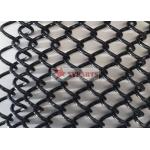 Black Color Architectural Metal Coil Mesh Curtain For Interior Decoration for sale