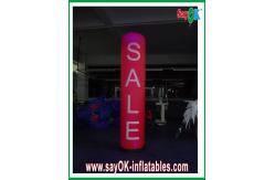 China Advertsing H2m Inflatable Lighting Decoration , Nylon Cloth Lighting Pillar supplier