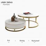 80x80cm Round Luxury Center Tables Design Metal Black Combination for sale