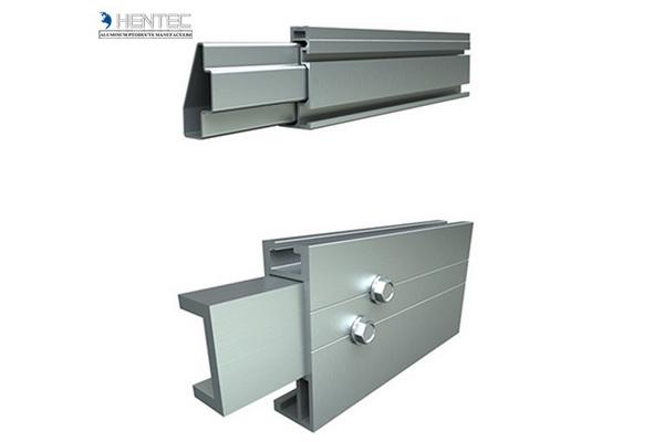 Anodized Solar Roof Mounting Systems Mounting Splice For Residential / Rail Joint