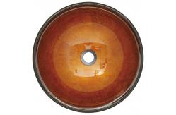 China 145mm Tempered Glass Sink Bathroom Countertop No Hole Scratch Resistance With Foil supplier