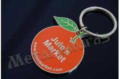 China Creative Apple Logo Keyring , Funny Mens Designer Keychains 50mm Size supplier