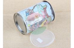 China Air Proof Food Grade Paper Composite Cans Green Tea Can Reusable Anti - Rust supplier