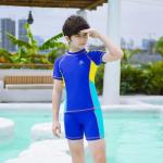 Blue Color Matching Split Boy Swimsuit Summer Student Suit Children'S Swimsuit for sale