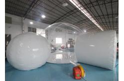 China Tunnel Inflatable Double Bubble Dome Tent With Steel Frame supplier