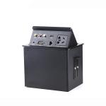 Black Conference Table Socket , Hdmi Hydraulic Pop Up Box Tabletop Media Jack Socket