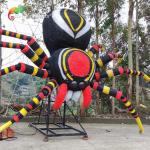 Botanical Garden Giant Animatronic Spider With Web Life Size Alive Sound