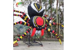 China Botanical Garden Giant Animatronic Spider With Web Life Size Alive Sound supplier