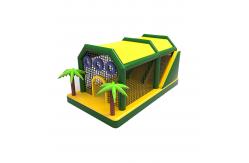 China Children Fun Park Inflatable Bouncer House With Palm Trees supplier