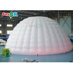 Pure White LED Inflatable Igloo Tent Round Dome For Disco Party Events