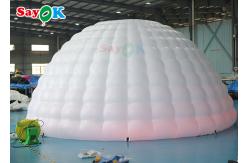 China Pure White LED Inflatable Igloo Tent Round Dome For Disco Party Events supplier