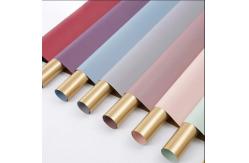 China 64X34X0.36 cm Well Handfeel Double-sided Plastic Flower Wrapping Paper with Gold supplier
