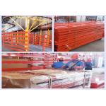 Heavy Duty Push Back Pallet Racking With Customized Color / Capacity ISO14001 for sale