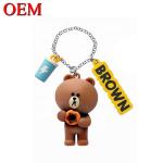 OEM Customized  Plastic PVC  Pretty Cartoon Figure Action keychain toy