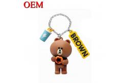China OEM Customized  Plastic PVC  Pretty Cartoon Figure Action keychain toy supplier