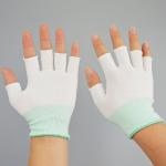 Low Lint Half Finger Clean Room Glove Liners Ultra Thin And Breathable