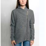 Zipper Front Knit Cardigan Sweater Spring Daily Wear Easy To Pair Pants