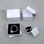 Unique Modern Gift Luxury Jewelry Packaging Cardboard Material Marble Patterned for sale