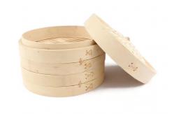 China Custom Dim Sum Bamboo Steamers , Two Tier Bamboo Steamer Kitchen supplier