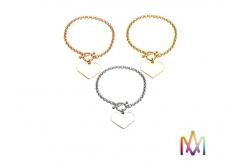 China 18mm Length Toggle Clasp Closure Cross Chain Bracelet supplier
