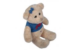 China Adorable Brown Bear Doll , 26CM Fuzz Dressup Plush Bear Stuffed Animals supplier