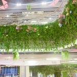 Durable Lifelike Artificial Plant Wall For Store  Long Term Life Time