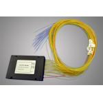 9/125 um SMF-28e Type PLC Optical Fiber Splitter With ABS BOX (0.9, 2.0, 3.0mm) for sale