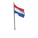 2025 Factory Hot Sale Netherlands Wooden Pole Hand-Waved Flag For Public Holiday for sale
